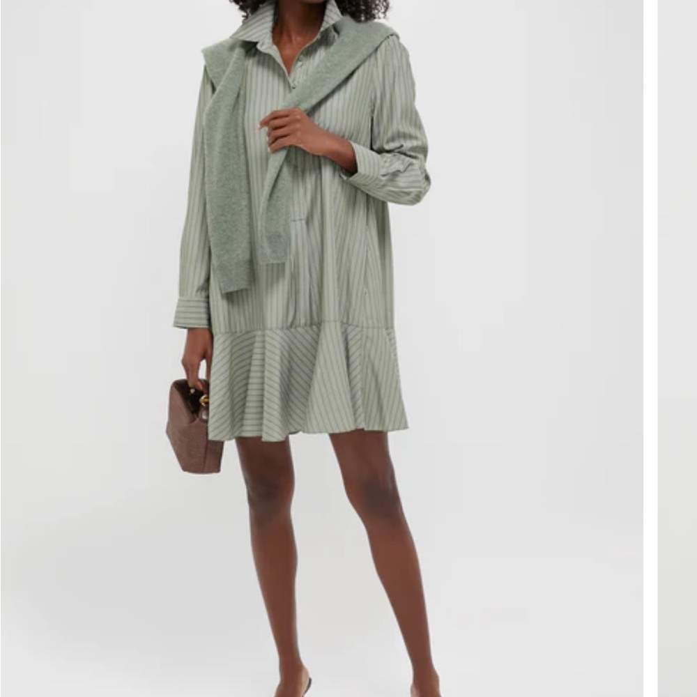 Tuckernuck Green Stripe Callahan Shirt Dress NWT SMALL - Picture 2 of 5